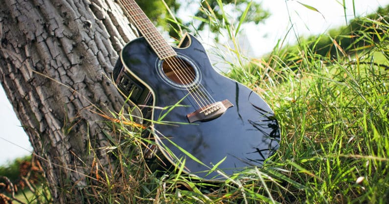 Guitar in the outdoors
